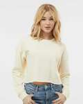 independent trading co. afx24crp women's lightweight cropped crew pullover Front Thumbnail