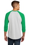 next level 6051 unisex tri-blend 3/4-sleeve raglan t-shirt Back Thumbnail