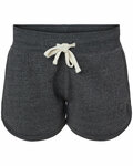 J America 8856JA Ladies Triblend Fleece Short Front Thumbnail