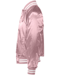 Augusta Sportswear 3610 Satin Baseball Jacket/Striped Trim Side Thumbnail