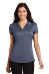 Port Authority L576 Ladies Trace Heather Polo Front Thumbnail