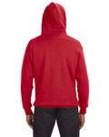 J America JA8830 Adult Sport Lace Hooded Sweatshirt Back Thumbnail