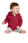 port & company car78izh infant core fleece full-zip hooded sweatshirt Front Thumbnail