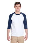 Gildan G570 Adult Heavy Cotton™ 3/4-Raglan Sleeve T-Shirt Front Thumbnail