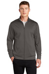 sport-tek st241 sport-wick ® fleece full-zip jacket Front Thumbnail