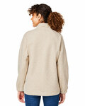 north end ne713w ladies' aura sweater fleece quarter-zip Back Thumbnail