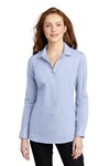 port authority lw645 ladies pincheck easy care shirt Front Thumbnail