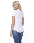 startee st1420 ladies' cvc melrose high low t-shirt Back Thumbnail