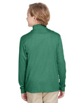 Team 365 TT31HY Youth Zone Sonic Heather Performance Quarter-Zip Back Thumbnail