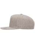 Yupoong YP5089 Adult 5-Panel Structured Flat Visor Classic Snapback Cap Side Thumbnail