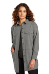 Mercer+Mettle MM2021 Women's Long Sleeve Twill Overshirt Front Thumbnail