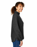 north end ne713w ladies' aura sweater fleece quarter-zip Side Thumbnail
