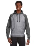 j america ja8885 adult vintage heather pullover hood Front Thumbnail