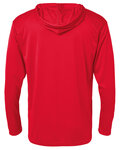 Badger Sport 4105 B Core L/S Hood Tee Back Thumbnail