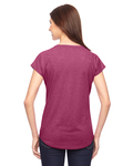 anvil 6750vl ladies tri-blend v-neck tee Back Thumbnail