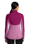 sport-tek lst854 ladies sport-wick ® stretch contrast 1/2-zip pullover Back Thumbnail