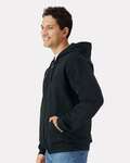 gildan sf600 unisex softstyle fleece hooded sweatshirt Side Thumbnail