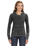 J America JA8912 Ladies' Zen Pullover Fleece Hood Front Thumbnail