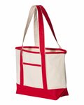 q-tees q125800 20l small deluxe tote Side Thumbnail