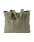 Authentic Pigment 1904 Pigment-Dyed Large Canvas Tote Front Thumbnail