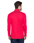 ultraclub 8230 men's cool & dry sport quarter-zip pullover Back Thumbnail