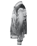 Augusta Sportswear 3610 Satin Baseball Jacket/Striped Trim Side Thumbnail