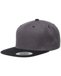 yupoong 6089mt adult 6-panel structured flat visor classic two-tone snapback Front Thumbnail