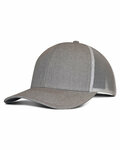 fahrenheit ff211 heathered cotton polyester trucker hat Front Thumbnail