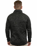 burnside b3901 men's sweater knit jacket Back Thumbnail