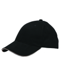 bayside ba3617 100% washed cotton unstructured sandwich cap Front Thumbnail