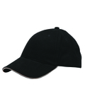 bayside ba3621 100% brushed cotton twill structured sandwich cap Front Thumbnail
