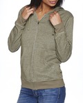 Next Level 9600 Adult Denim Fleece Full-Zip Hoody Front Thumbnail