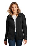 district dt1104 women's perfect weight ® fleece drop shoulder full-zip hoodie Front Thumbnail