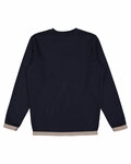 LAT L6789 Adult Statement Fleece Crew Sweatshirt Back Thumbnail