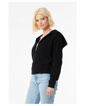 Bella + Canvas 7539 Ladies' Sponge Fleece Full-Zip Hooded Sweatshirt Side Thumbnail