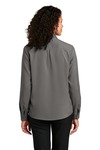 port authority lw401 ladies long sleeve performance staff shirt Back Thumbnail