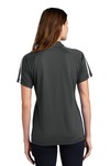 Sport-Tek LST685 Ladies PosiCharge ® Micro-Mesh Colorblock Polo Back Thumbnail