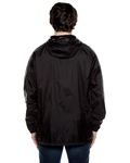 beimar wb107bg unisex nylon packable pullover anorak jacket Back Thumbnail